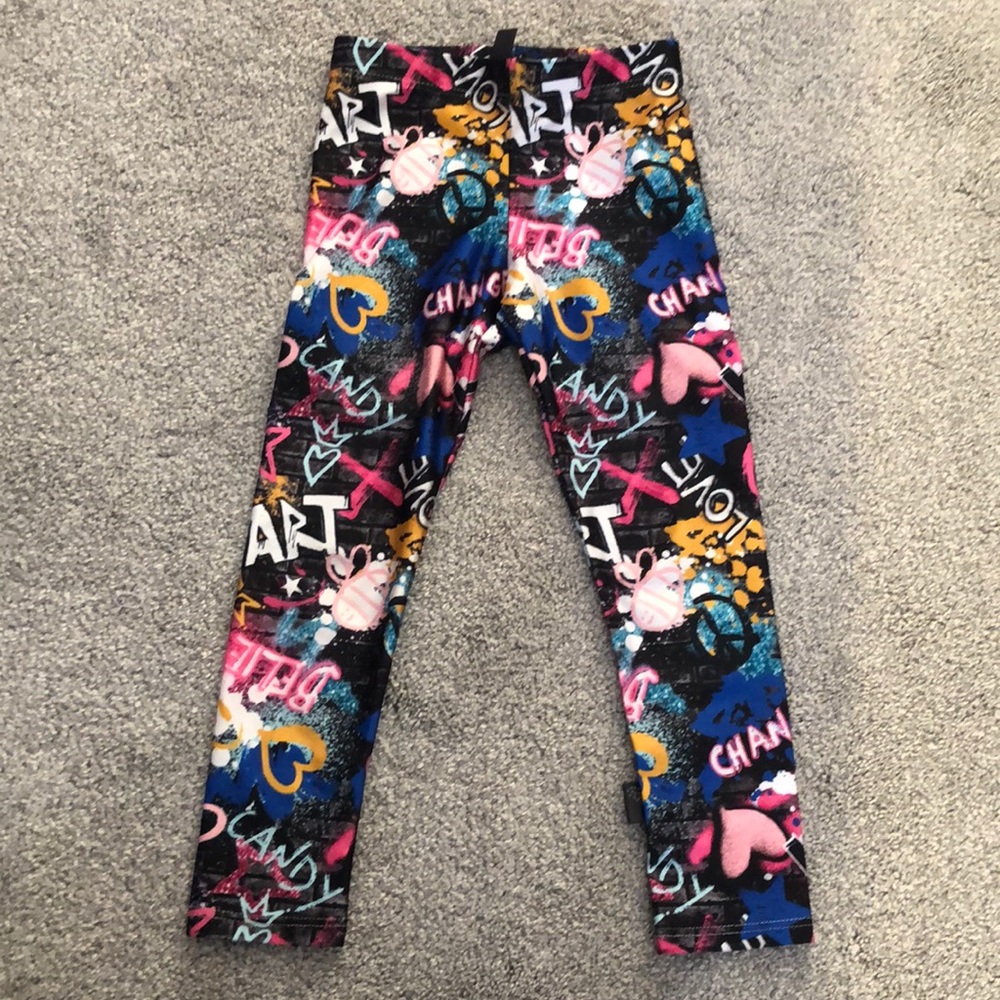 PixieLane Graffiti leggings (size 2)
